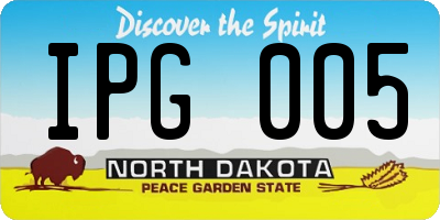 ND license plate IPG005