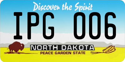 ND license plate IPG006
