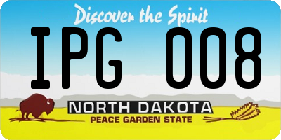 ND license plate IPG008