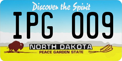 ND license plate IPG009