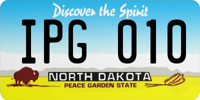 ND license plate IPG010