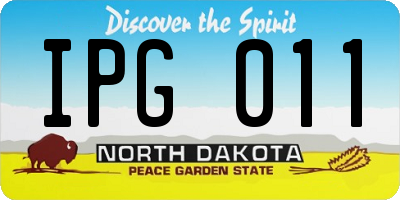 ND license plate IPG011