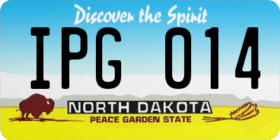 ND license plate IPG014