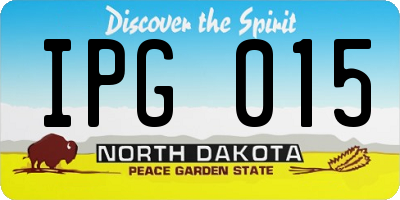 ND license plate IPG015