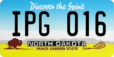 ND license plate IPG016