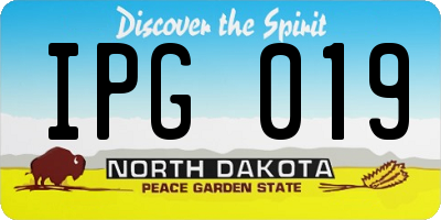 ND license plate IPG019