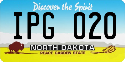 ND license plate IPG020