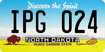 ND license plate IPG024