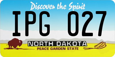 ND license plate IPG027