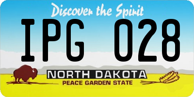 ND license plate IPG028