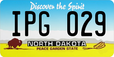 ND license plate IPG029