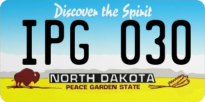 ND license plate IPG030