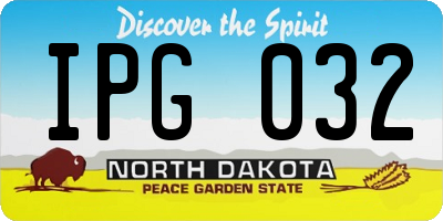 ND license plate IPG032
