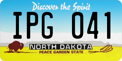 ND license plate IPG041