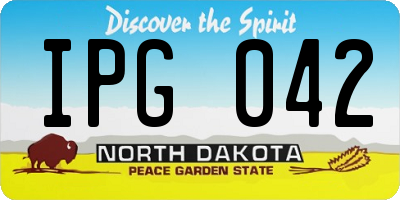 ND license plate IPG042