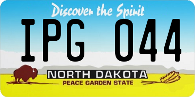 ND license plate IPG044