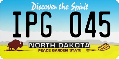 ND license plate IPG045