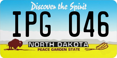 ND license plate IPG046