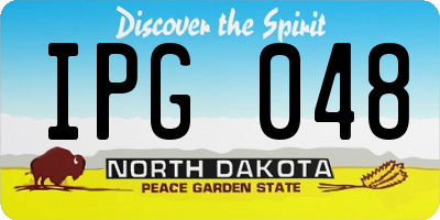 ND license plate IPG048