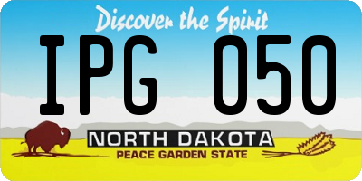 ND license plate IPG050