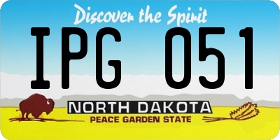 ND license plate IPG051