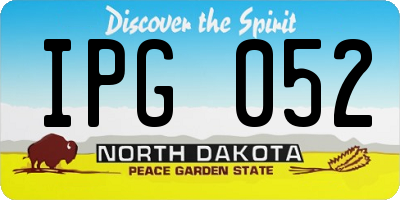 ND license plate IPG052
