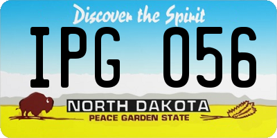 ND license plate IPG056