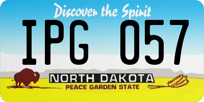 ND license plate IPG057