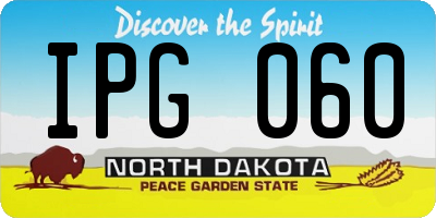 ND license plate IPG060