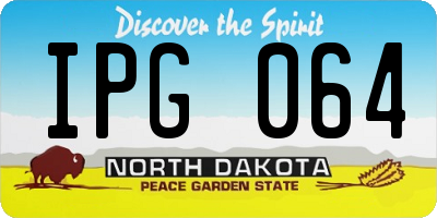 ND license plate IPG064