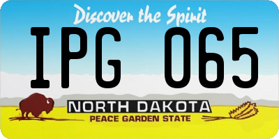 ND license plate IPG065