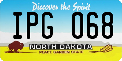 ND license plate IPG068