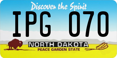 ND license plate IPG070