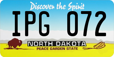 ND license plate IPG072