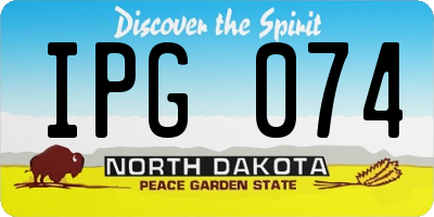 ND license plate IPG074