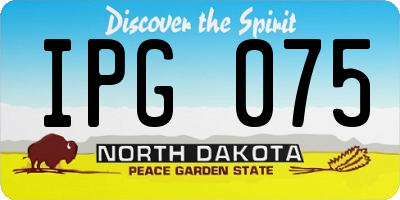 ND license plate IPG075