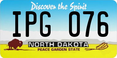 ND license plate IPG076