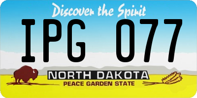 ND license plate IPG077