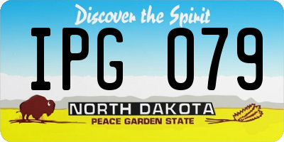 ND license plate IPG079