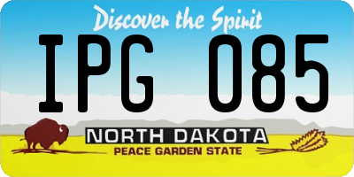 ND license plate IPG085