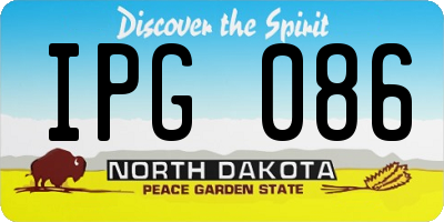 ND license plate IPG086