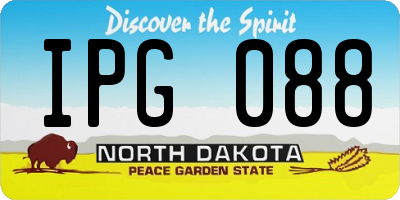 ND license plate IPG088