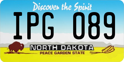 ND license plate IPG089