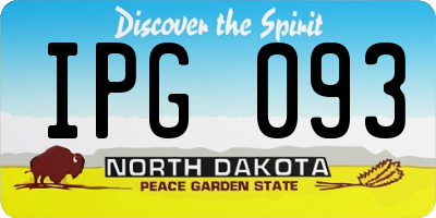 ND license plate IPG093