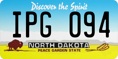 ND license plate IPG094
