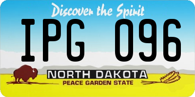 ND license plate IPG096