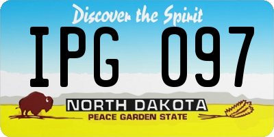 ND license plate IPG097