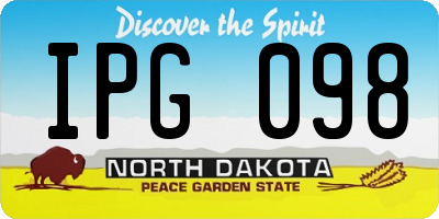 ND license plate IPG098