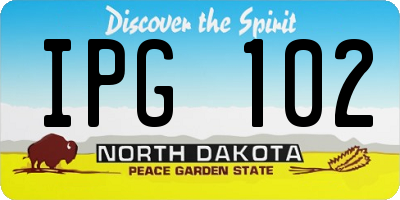 ND license plate IPG102