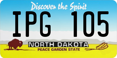 ND license plate IPG105
